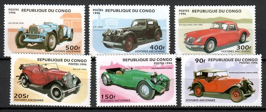 Znaczek Kongo 1996 Mi 1462-1467 Czyste **