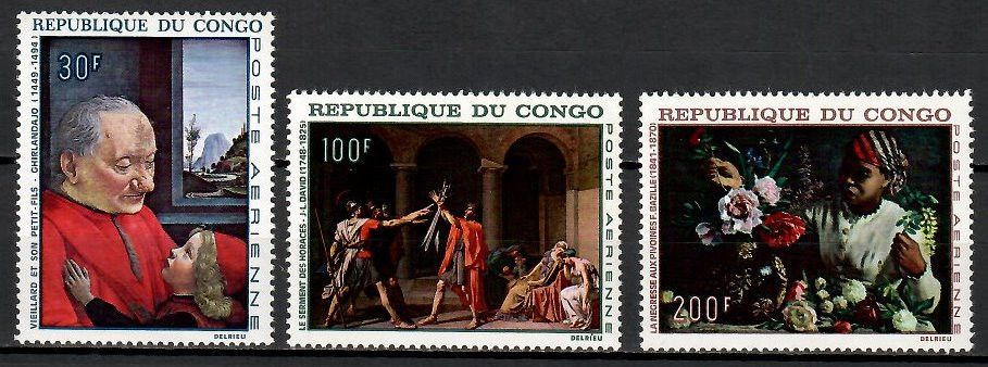 Znaczek Kongo 1968 Mi 148-150 Czyste **