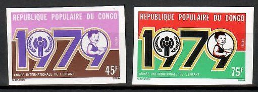 Znaczek Kongo 1979 Mi 676-677B Czyste **