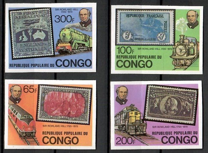 Znaczek Kongo 1979 Mi 680-683B Czyste **