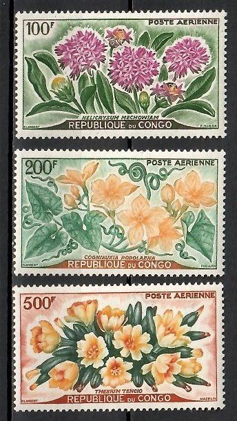 Znaczek Kongo 1961 Mi 9-11 Czyste **