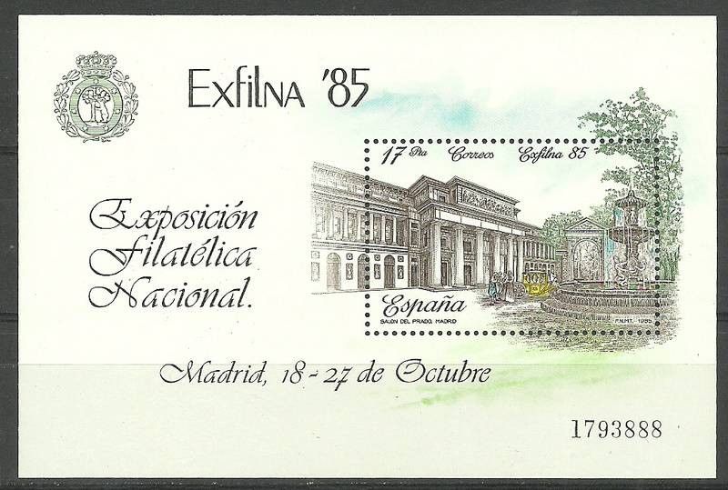 Znaczek Hiszpania 1985 Mi bl 28 Czyste **