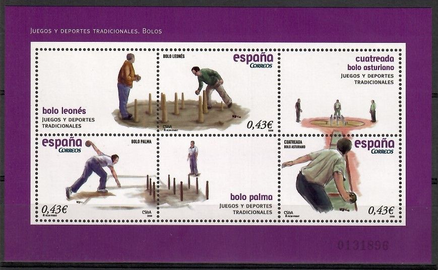 Znaczek Hiszpania 2008 Mi bl 168 Czyste **
