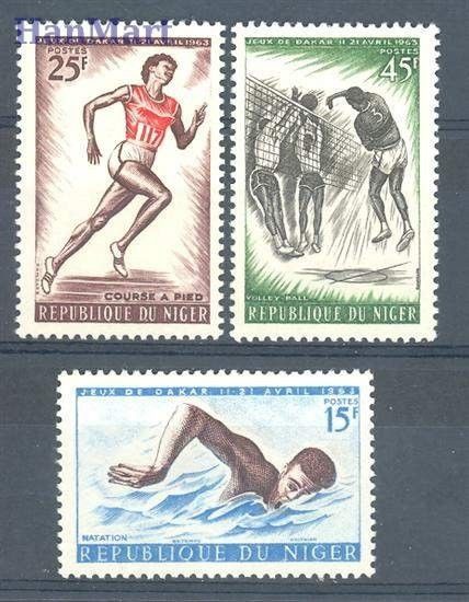 Znaczek Niger 1963 Mi 31-33 Czyste **
