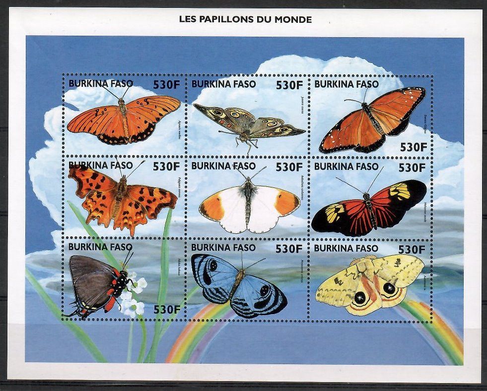 Znaczek Burkina Faso 1998 Mi ark 1580-1588 Czyste **