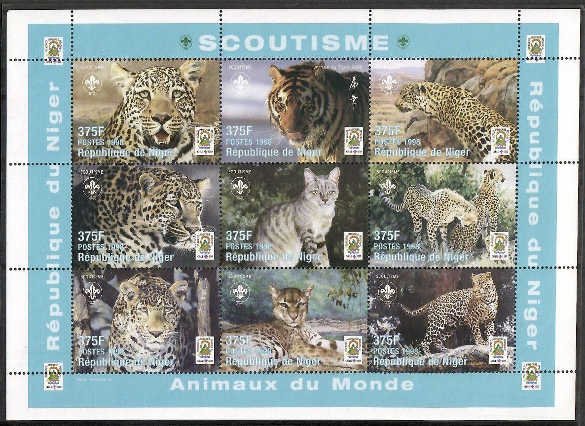Znaczek Niger 1998 Mi ark 1413-1421 Czyste **