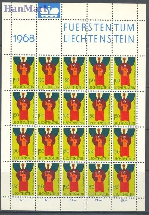 Znaczek Liechtenstein 1968 Mi ark 500-502 Czyste **