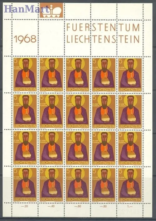 Znaczek Liechtenstein 1968 Mi ark 500-502 Czyste **