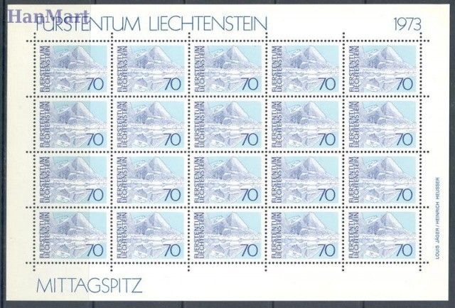Znaczek Liechtenstein 1973 Mi ark 584-586 Czyste **