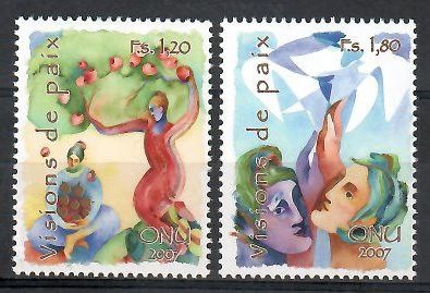 Znaczek Narody Zjednoczone Genewa 2007 Mi 573-574 Czyste **