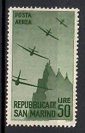 Znaczek San Marino 1946 Mi 348 Z podlepką *