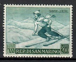 Znaczek San Marino 1953 Mi 501 Z podlepką *