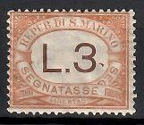 Znaczek San Marino 1925 Mi por25 Z podlepką *