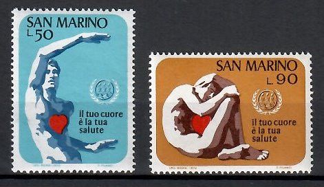 Znaczek San Marino 1972 Mi 1013-1014 Czyste **