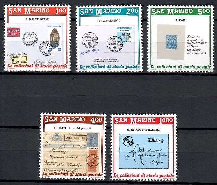 Znaczek San Marino 1989 Mi 1416-1420 Czyste **