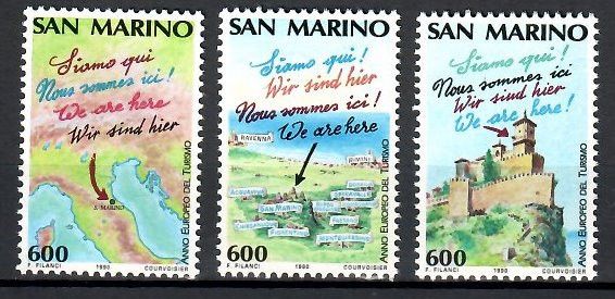 Znaczek San Marino 1990 Mi 1435-1437A Czyste **
