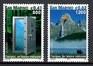Znaczek San Marino 2001 Mi 1950-1951 Czyste **