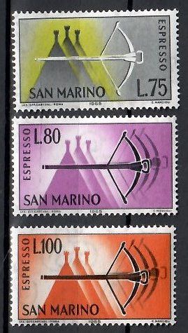 Znaczek San Marino 1966 Mi 862-864 Czyste **