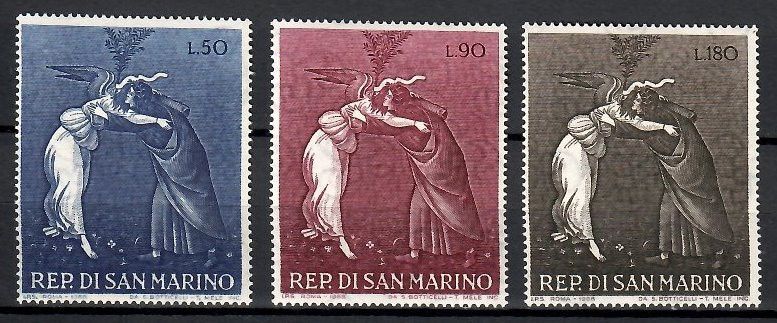 Znaczek San Marino 1968 Mi 918-920 Czyste **