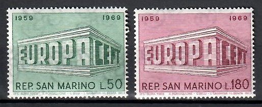 Znaczek San Marino 1969 Mi 925-926 Czyste **