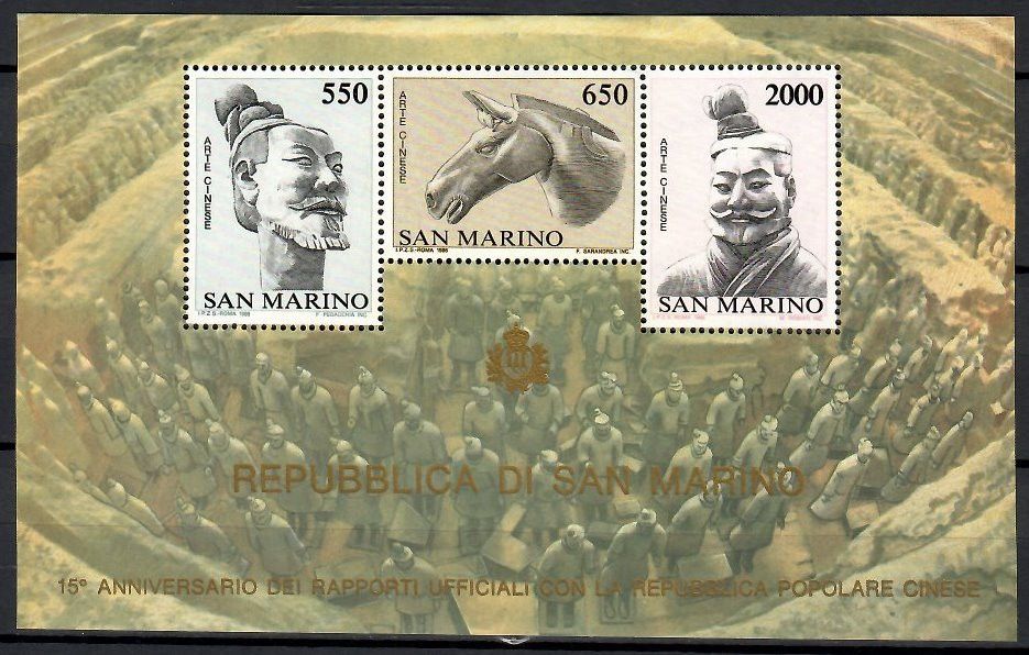 Znaczek San Marino 1986 Mi bl 10 Czyste **