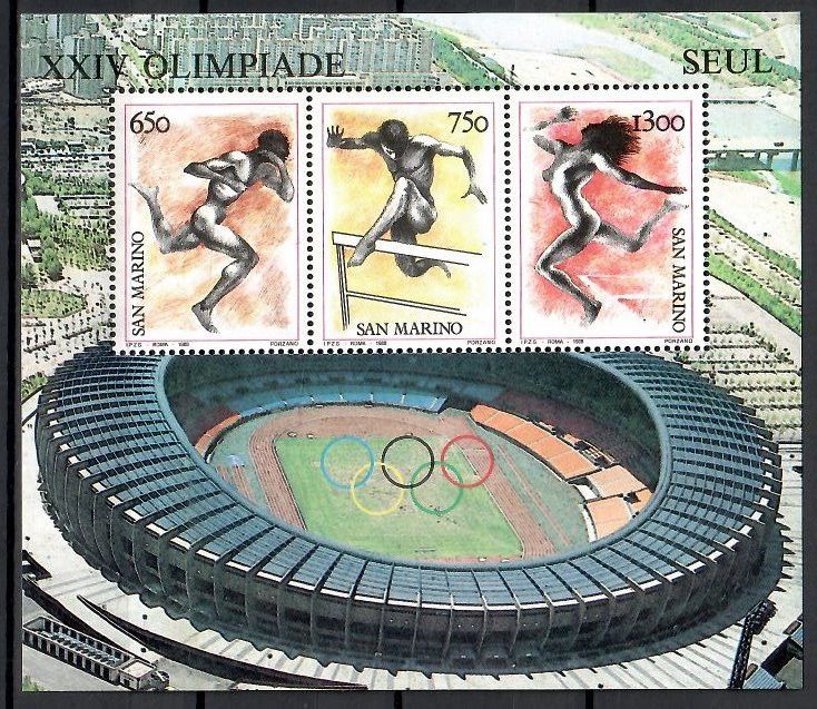Znaczek San Marino 1988 Mi bl 11 Czyste **