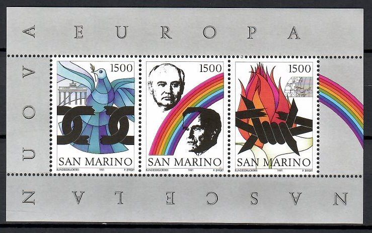 Znaczek San Marino 1991 Mi bl 14 Czyste **