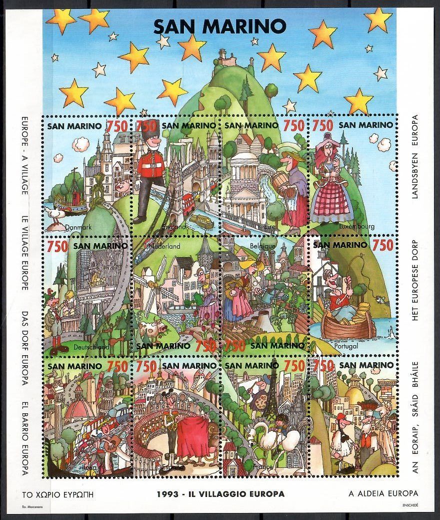 Znaczek San Marino 1993 Mi bl 17 Czyste **