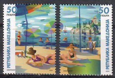 Znaczek Macedonia Północna 2004 Mi 317-318 Czyste **