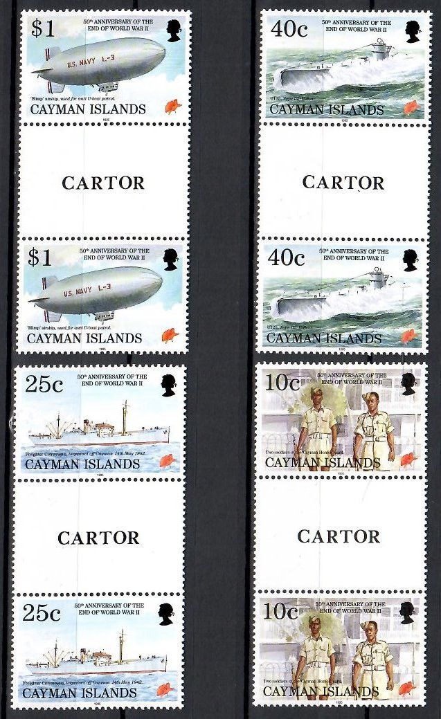 Znaczek Kajmany 1995 Mi 738-741 Czyste **