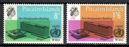 Znaczek Pitcairn 1966 Mi 62-63 Czyste **