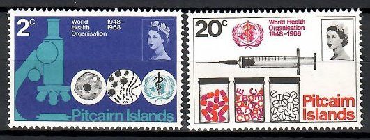 Znaczek Pitcairn 1968 Mi 95-96 Czyste **