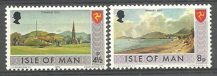 Znaczek Wyspa Man 1975 Mi 52-53 Czyste **