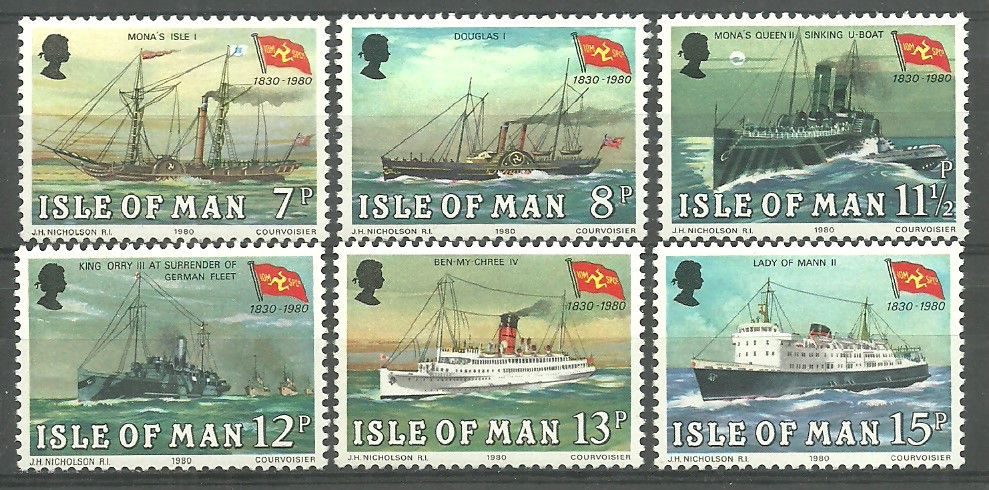Znaczek Wyspa Man 1980 Mi 166-171 Czyste **