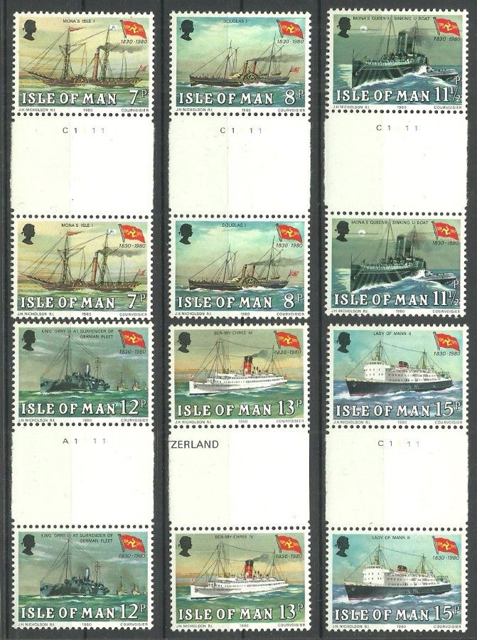 Znaczek Wyspa Man 1980 Mi 166-171 Czyste **