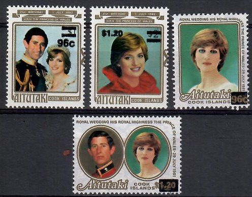 Znaczek Aitutaki 1983 Mi 491-494 Czyste **