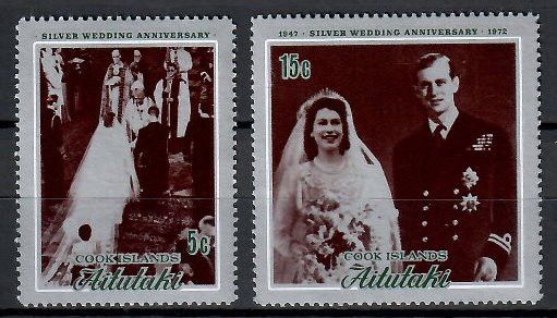Znaczek Aitutaki 1972 Mi 44-45 Czyste **