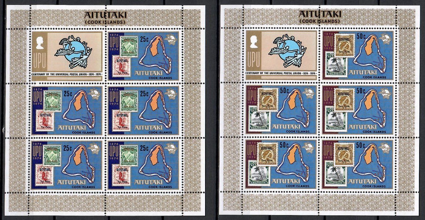 Znaczek Aitutaki 1974 Mi 118-119 Czyste **