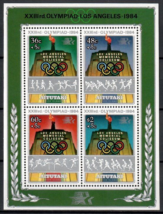 Znaczek Aitutaki 1984 Mi bl 49 Czyste **