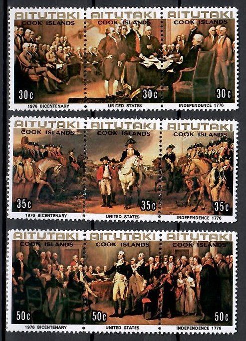 Znaczek Aitutaki 1976 Mi 181-189 Czyste **