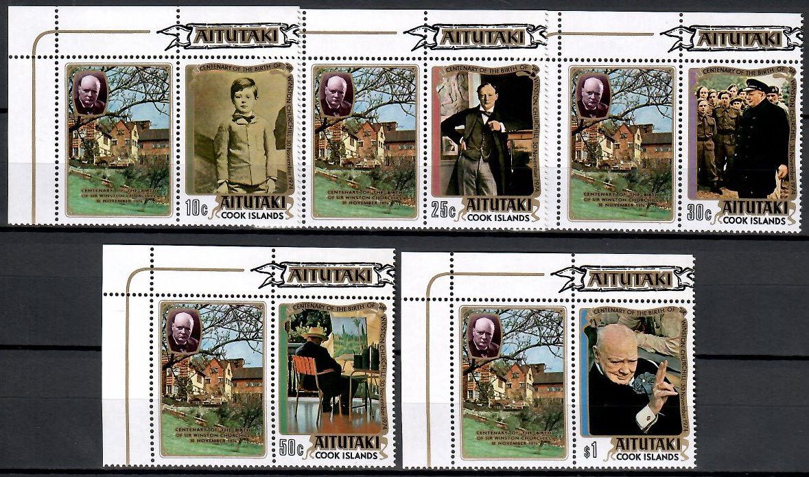 Znaczek Aitutaki 1974 Mi 126-130 Czyste **