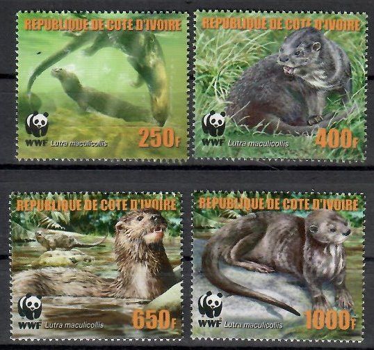 Znaczek Wybrzeże Kości Słoniowej 2005 Mi 1349-1352 Czyste **