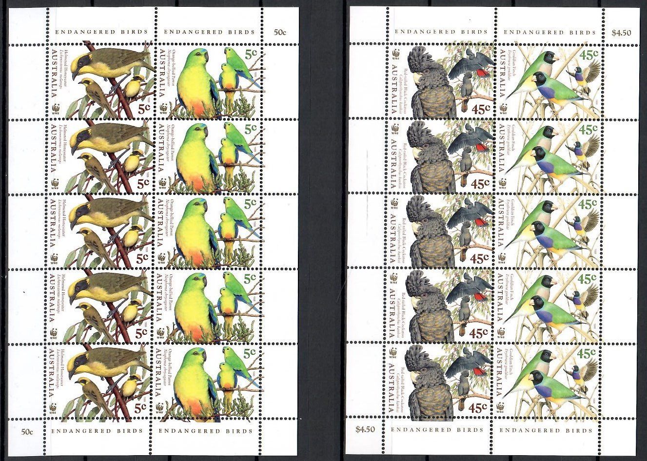 Znaczek Australia 1998 Mi ark 1744-1747 Czyste **