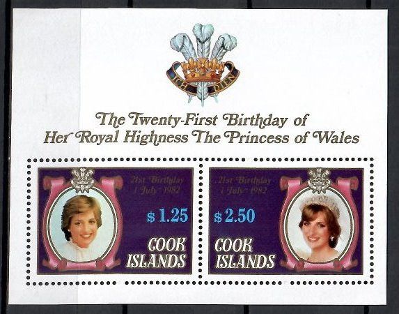 Znaczek Wyspy Cooka 1982 Mi bl 123 Czyste **