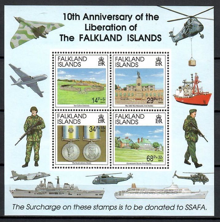Znaczek Falklandy 1992 Mi bl 9 Czyste **