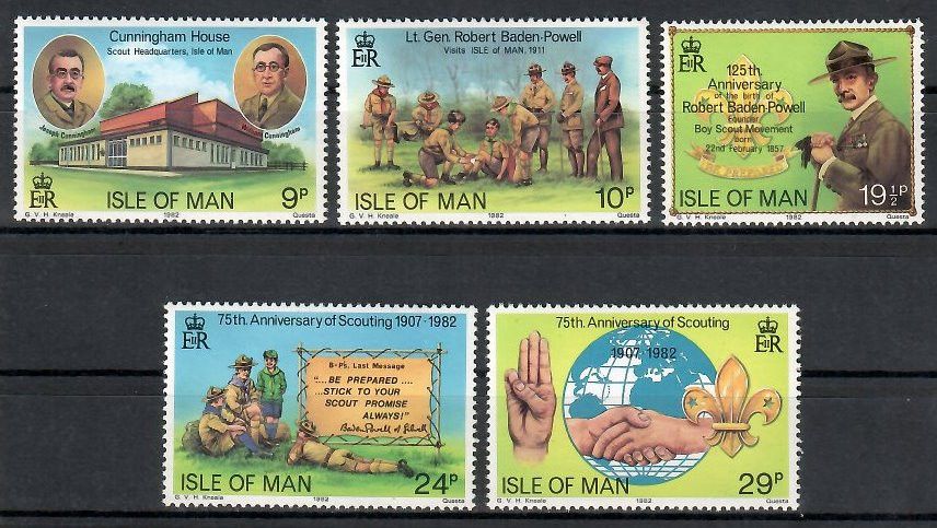 Znaczek Wyspa Man 1982 Mi 203-207 Czyste **