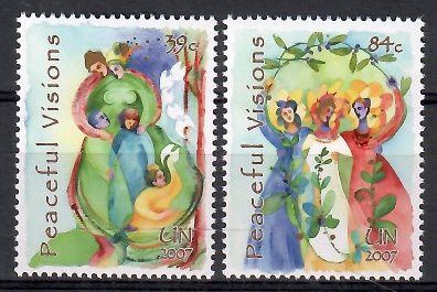 Znaczek Narody Zjednoczone Nowy Jork 2007 Mi 1063-1064 Czyste **
