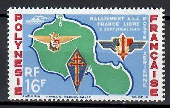 Znaczek Polinezja Francuska 1964 Mi 37 Z podlepką *