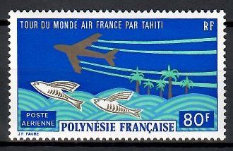 Znaczek Polinezja Francuska 1973 Mi 165 Czyste **