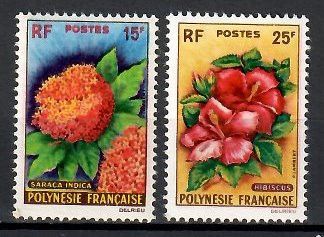 Znaczek Polinezja Francuska 1962 Mi 20-21 Czyste **